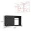 Armoire de rangement murale H 24 po, deux tablettes internes, deux tablettes de rangement externes, une porte
