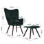 Acantha Velvet Accent Chair with Footstool-1117332184