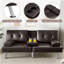 Canapé convertible en similicuir de 66 po avec porte-gobelet Janni-437376643-462683319