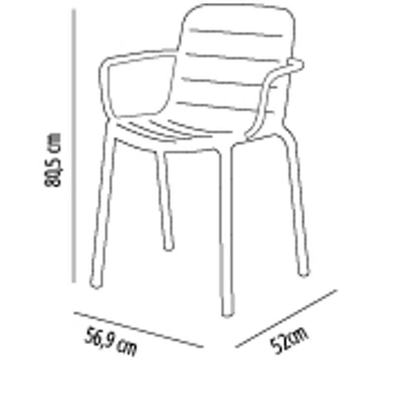 Gina Outdoor Dining Armchair, White