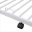 Lit plateforme simple superposé en métal robuste avec lit gigogne, aucun sommier requis, blanc classique