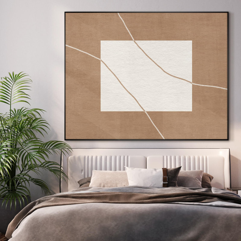 Impression d'art mural très grand encadré minimaliste, H 46 po x l 60 po