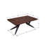 Table basse Faunia en bois d'acajou récupéré avec base en acier noir 