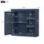 Meuble-lavabo moderne de 30 po avec lavabo supérieur, 2 tiroirs, tiroir basculant et armoire à miroir pour un rangement efficace-116332408