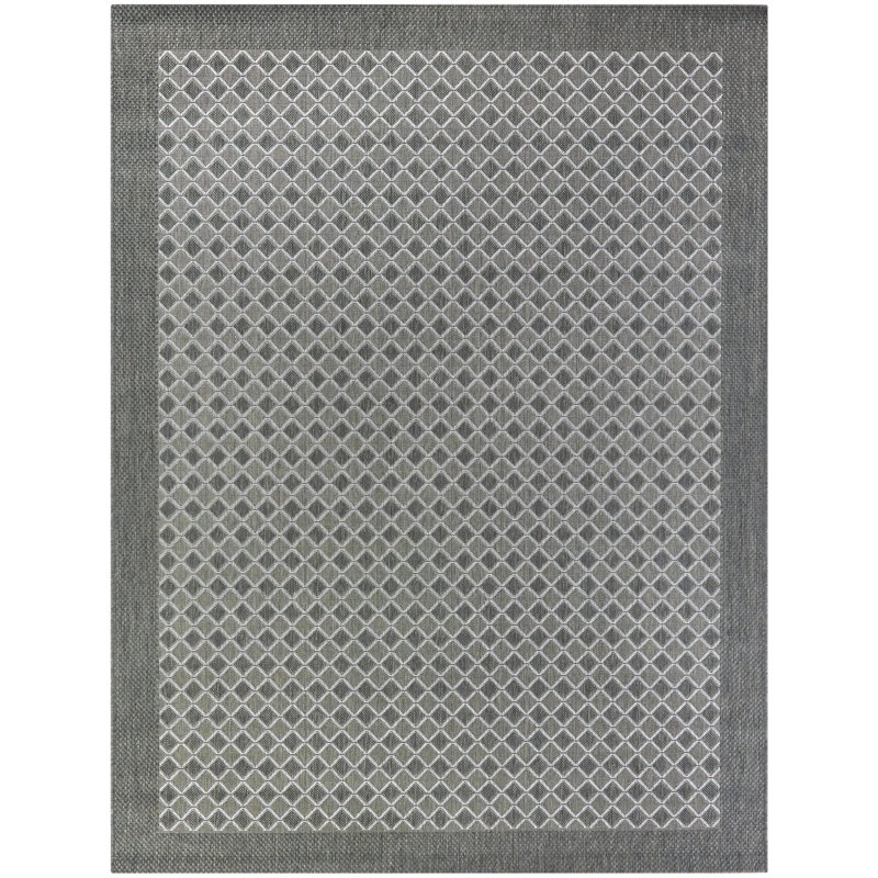 Tapis d'intérieur / extérieur gris Clark, Rectangle 7 pi 10 po x 10 pi