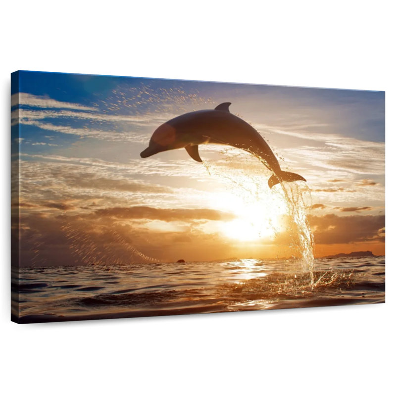 Brampt Dolphin Jump Silhouette, 32" H x 48" W