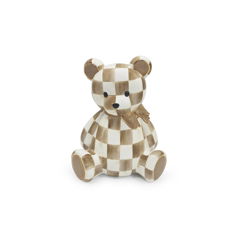 Mocha Bear Bank, White