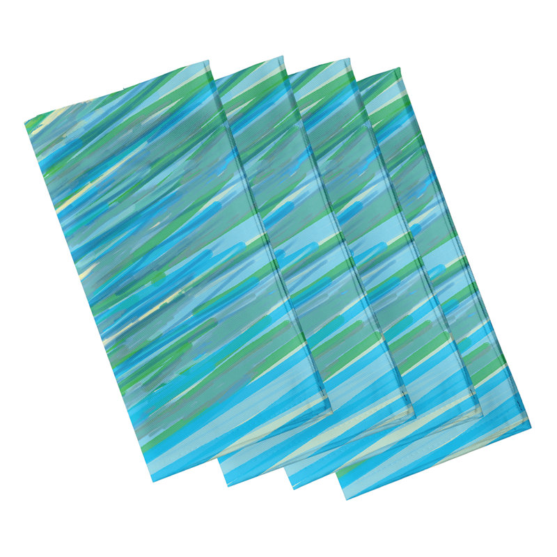 Polyester Abstract Square Napkin, 18" W x 18" L, Gray