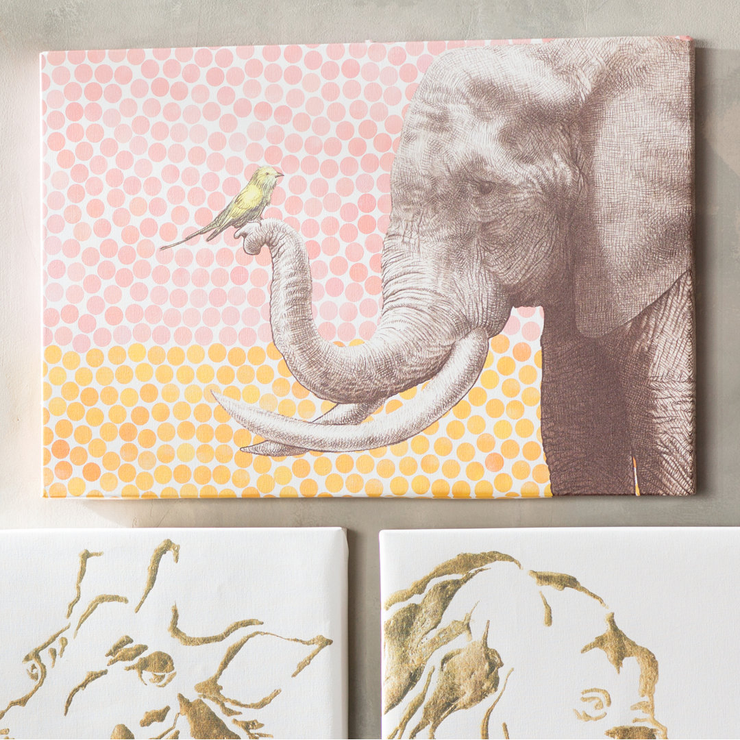 Animals Gallery-Wrapped Canvas Giclée Indigo Safari 