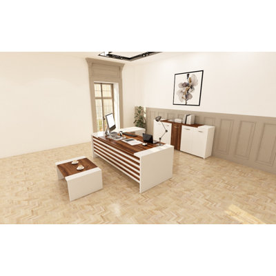 Ensemble de meubles de bureau en bois 87 po Leon