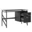 O'Brien Glass Top Metal Base Writing Desk
