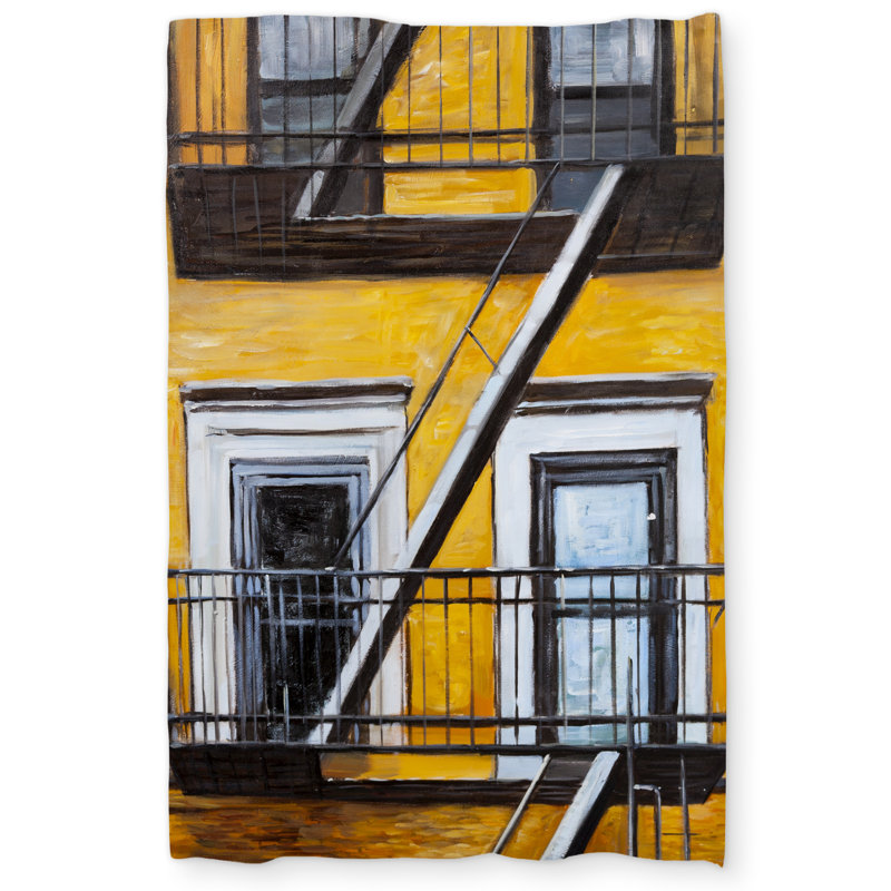 Building Old Fire Escape Duvet Cover | Cities Building Decor