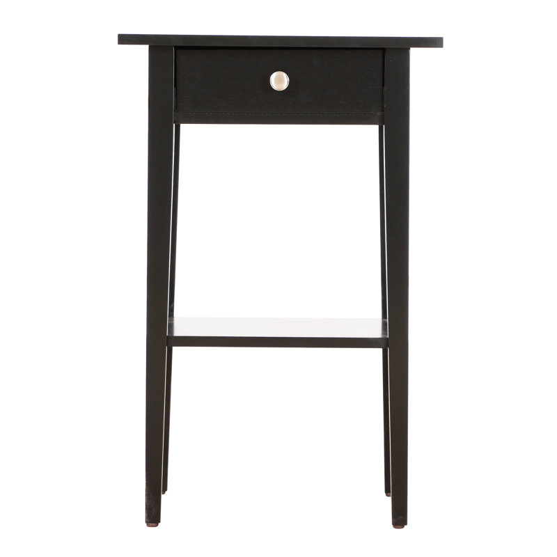 Kaaron Nightstand, Wood End Table, Small Side Table, Yellow/ White