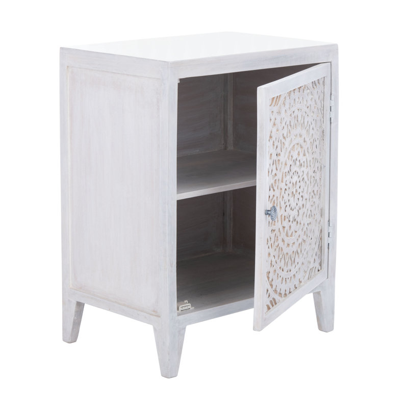 Table de chevet Etherson, Blanc délavé