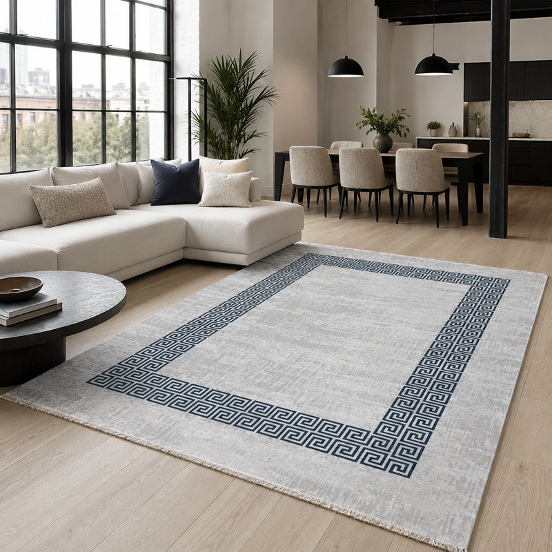 Oriental Cotton and Chenille Flatweave Area Rug, 60 x 100 cm