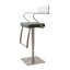 Alfredas Swivel Upholstered Adjustable Height Counter Stool with Metal Frame