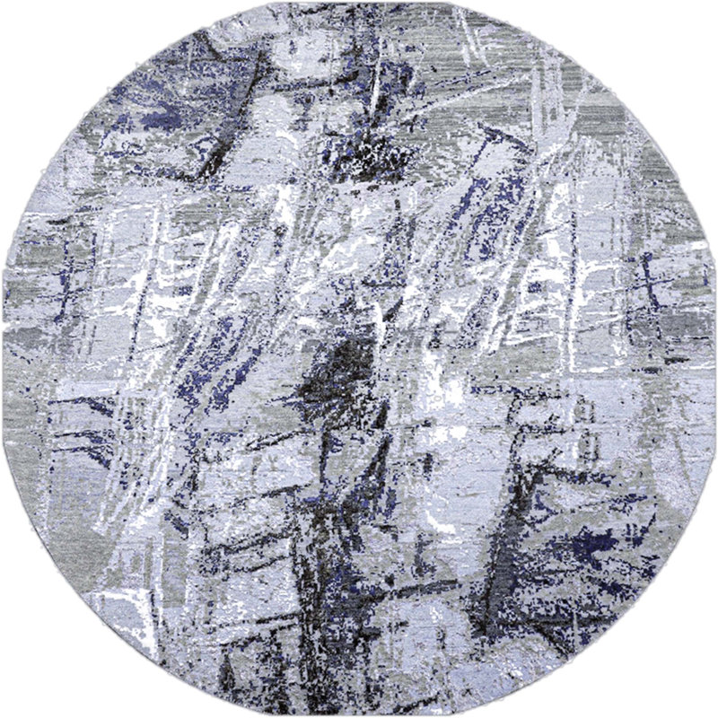 Abstract Area Rug, Round 6'