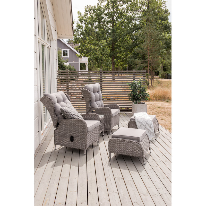 Demarcus Sun Lounger Set with Cushions and Table