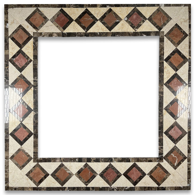 Carreau de mosaïque en marbre 4,4 po x 13 po