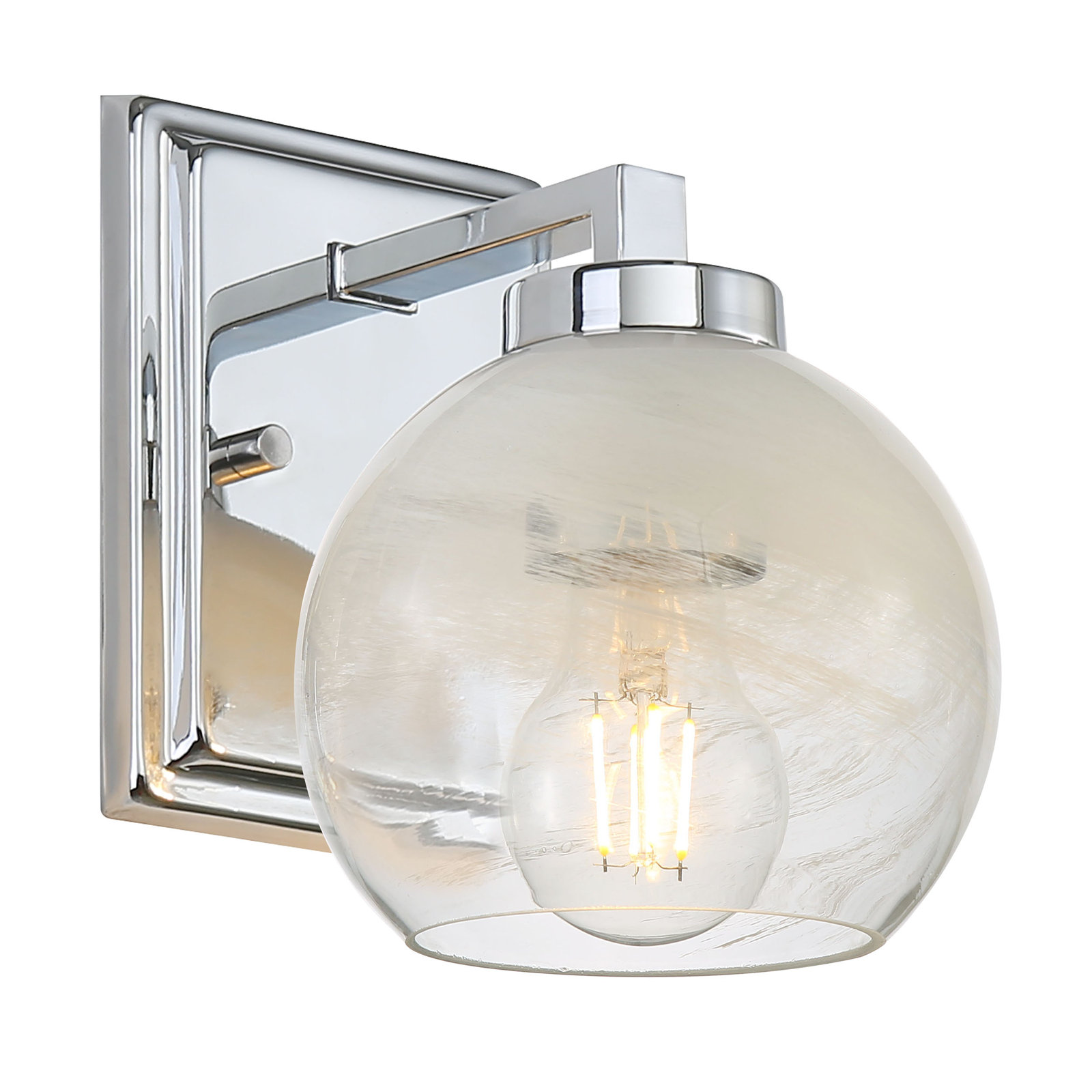 Single Light Vanity Light, Chrome