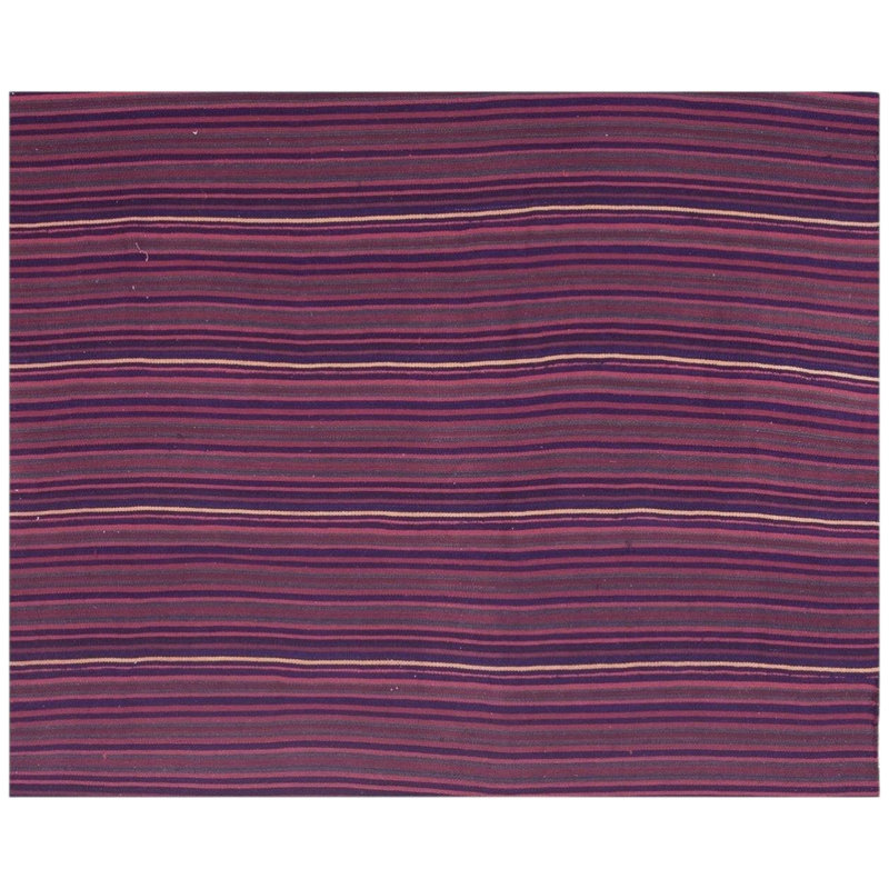 Tapis carré décoratif turc Kilim vintage en laine tissée à plat, motif géométrique des années 1950, 152 x 152 cm.