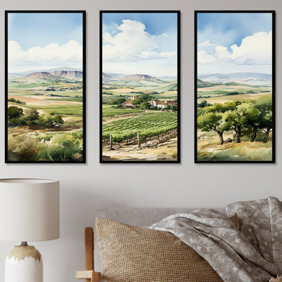 Ensemble de salon Vineyard Scenery Landscape Beauty I - Vineyard Wall Art