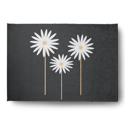 Tapis en chenille à imprimé floral