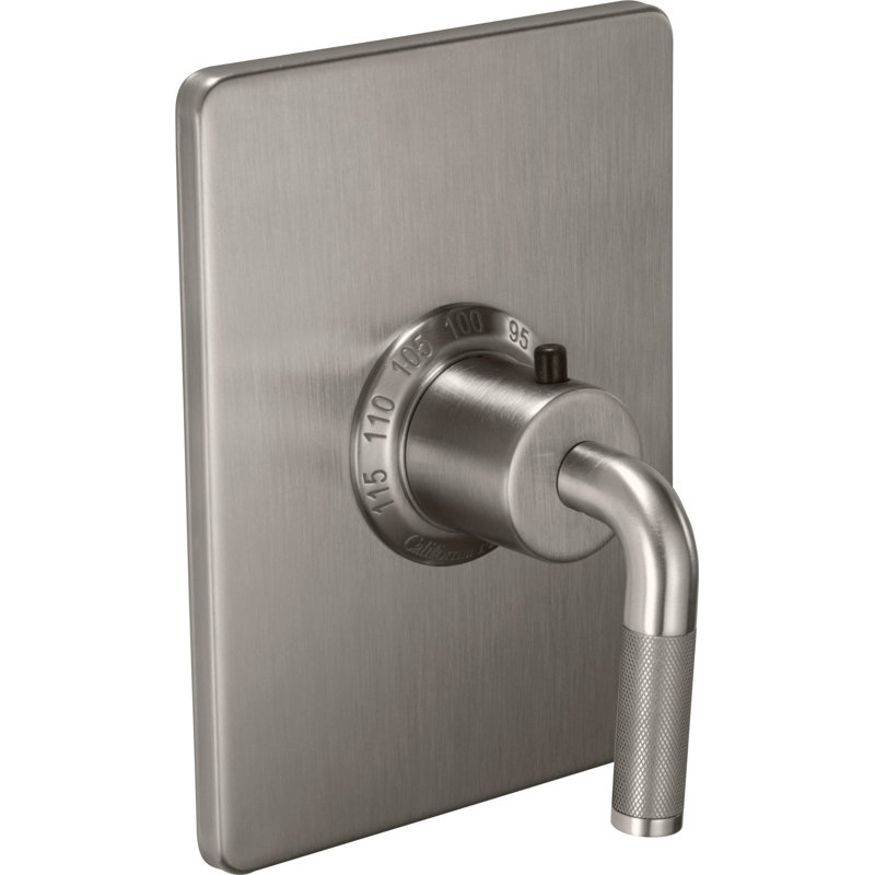 Descanso StyleTherm® Thermostatic 1/2" Trim Only - Knurled Handle, Satin Nickel
