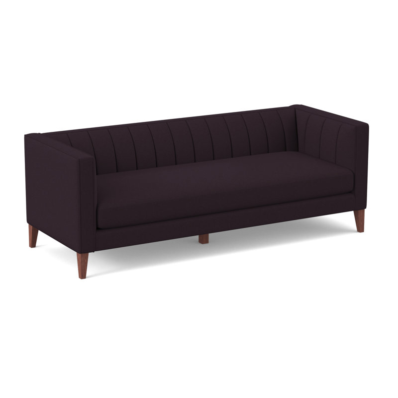 Canapé Provo, Velours performance Bella Aubergine, H 31 po x l 90 po x P 34 po