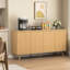 Buffet avec rangement, armoire de rangement à 4 portes et armoire à café en bois avec tablettes réglables pour le salon, la cuisine, la salle à manger et la salle à manger