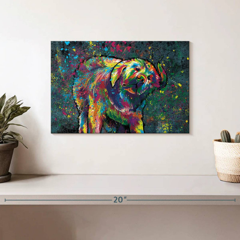 Peinture éclaboussée Brampt, H 8 po x l 12 po
