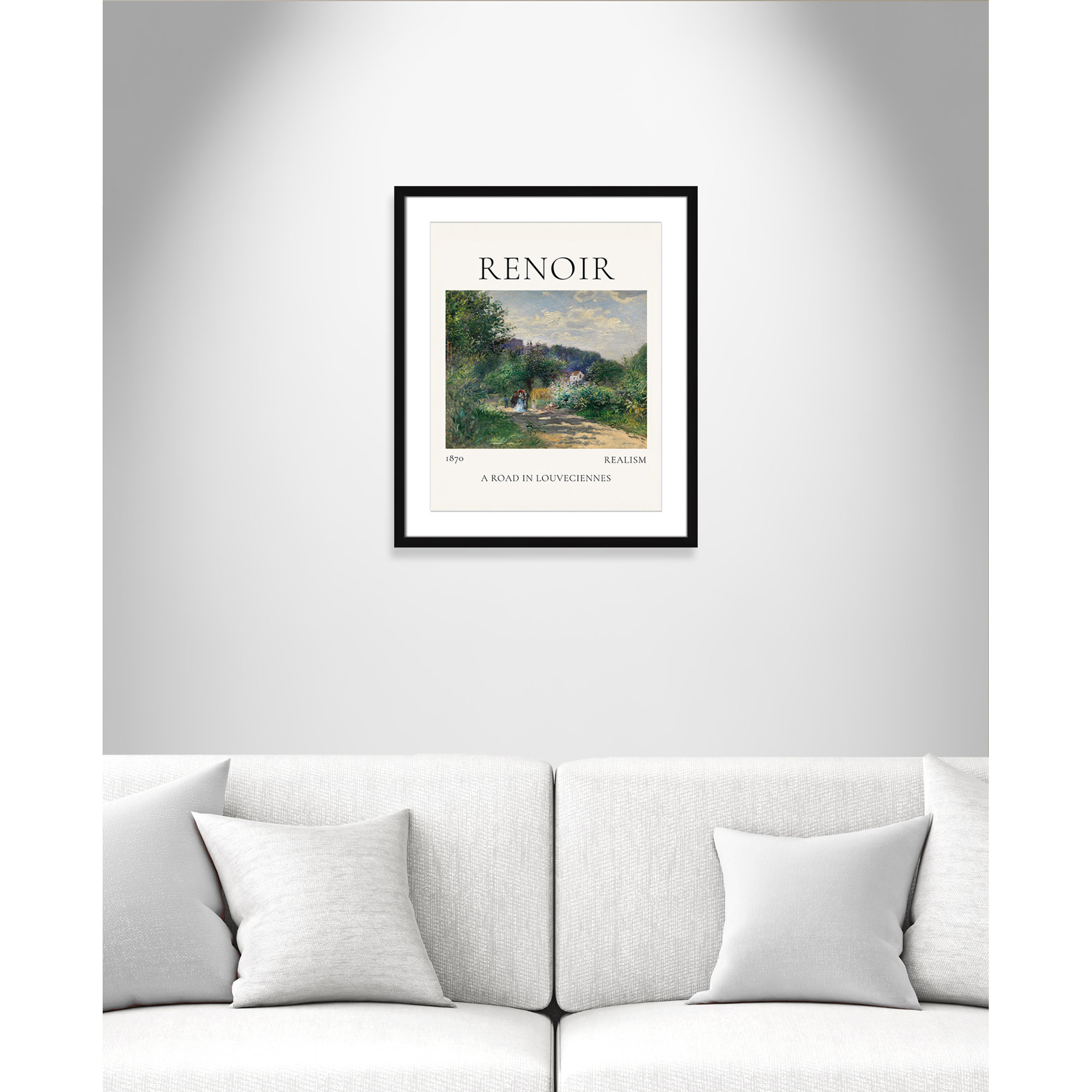 Old Masters Collection " A Road In Louveciennes " by Auguste Renoir, 25.5" H x 21.5" W x 1.25" D, Yes