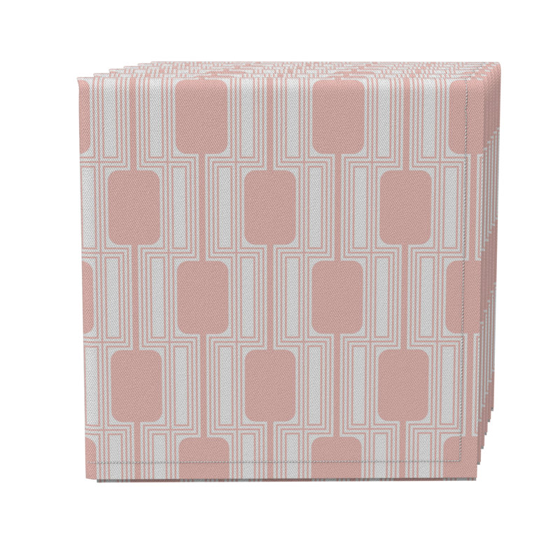 Cotton Twill Geometric Square Napkin