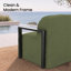 Ensemble de patio 4 pièces en aluminium à structure ouverte comprenant une chaise et un repose-pieds rembourrés avec coussins Sunbrella-902152920-902152924