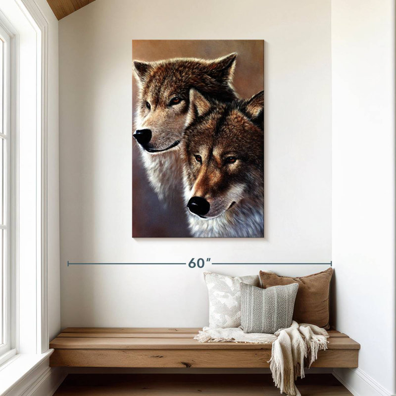 Brampt Fearless Wolves, 45" H x 30" W