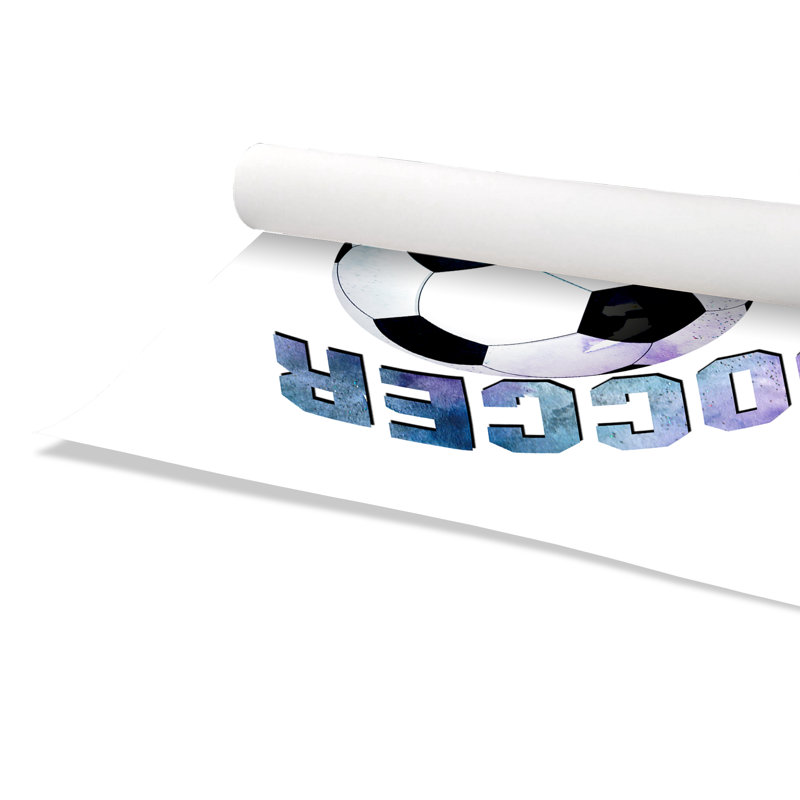 Fille de football 1, H 16 po x l 16 po x P 1 po, Papier