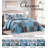 Plaid Patchwork Cotton Reversible Blue Quilt Set-1197064446