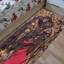 Tapis doux non tissé à motif floral et géométrique, parfait pour ajouter une touche artistique à n'importe quelle pièce de votre maison
