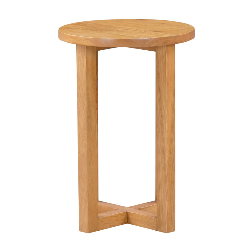 Bittencourt Solid Wood Cross Legs End Table