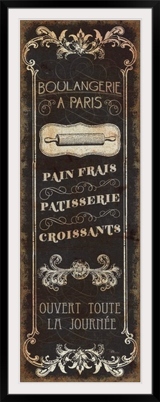 « panel-i », impression Parisian Sign, H 56 po x l 24 po x P 1 po, Cadre noir