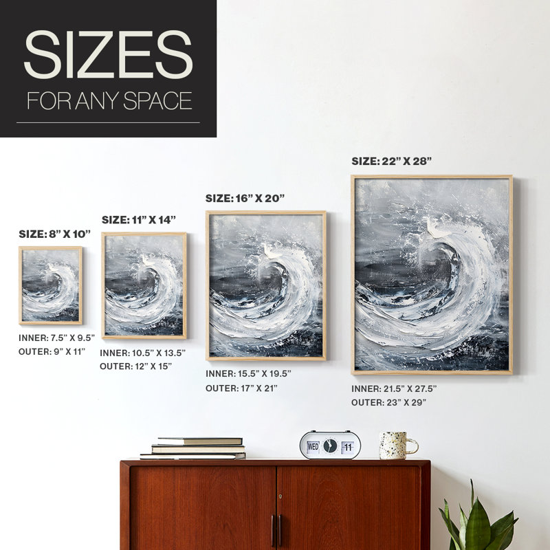 NAUTICAL Series CCX, reproduction encadrée - bois massif, H 11 po x l 9 po