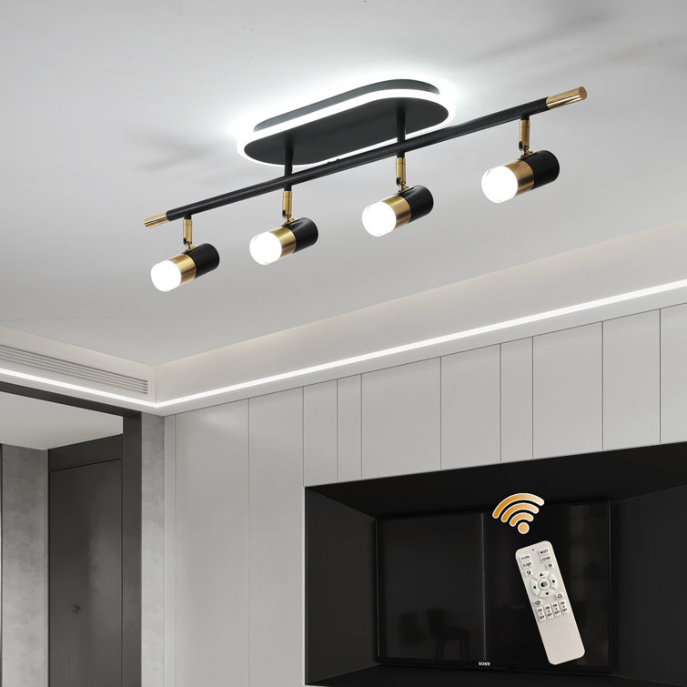Wrought Studio Clotaire 4-Light Track Ceiling Spot Head & Reviews