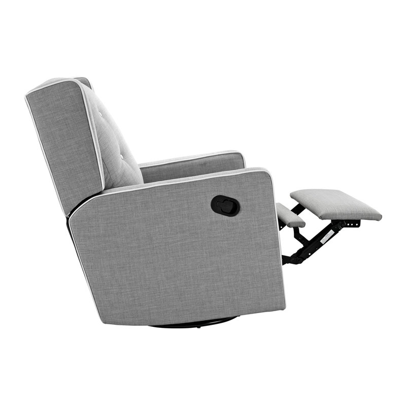 Hudak Swivel Reclining Glider, Grey