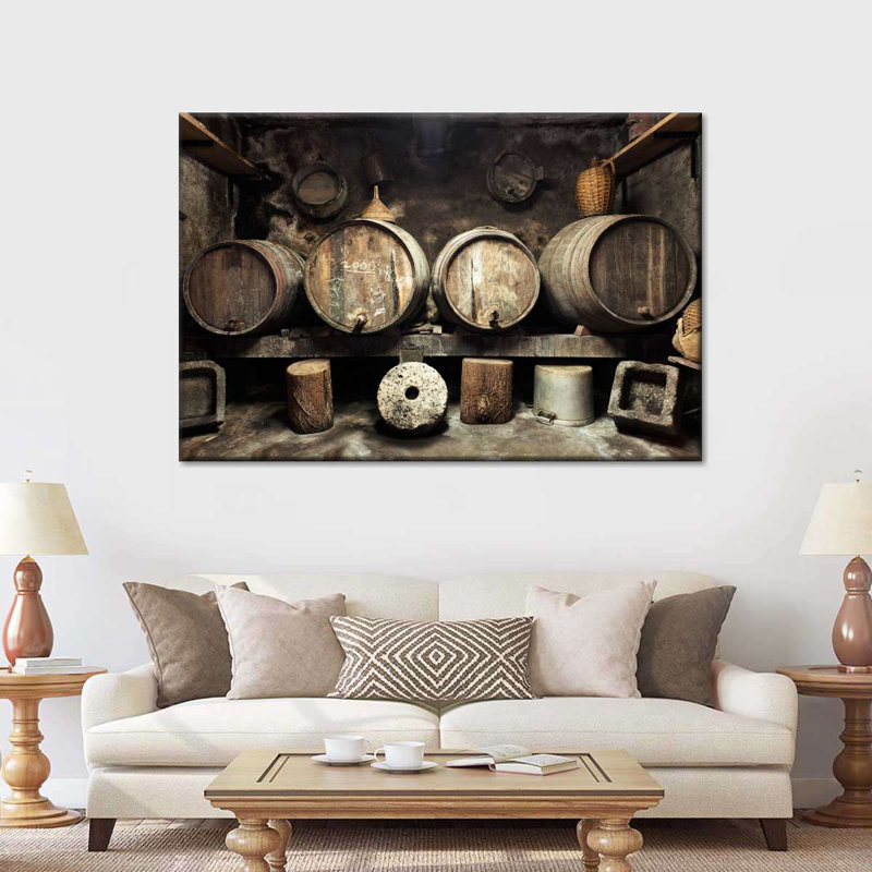«Old Wine Cellar», reproduction sur toile, H 8 po x l 12 po x P 1 po