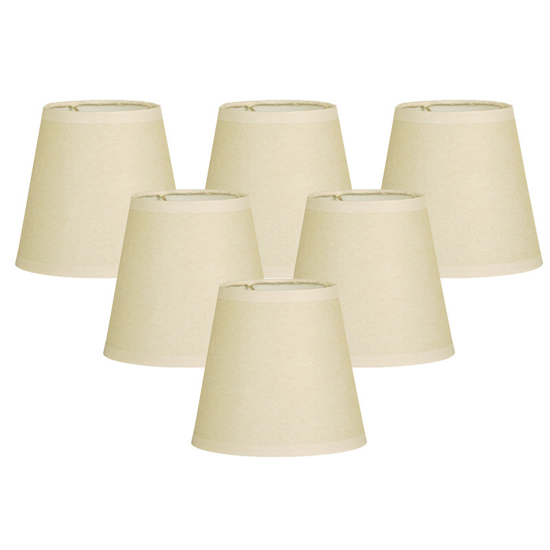 Abat-jour en papier empire (à pince), Beige, H 4,5 po x l 5 po x P 5 po