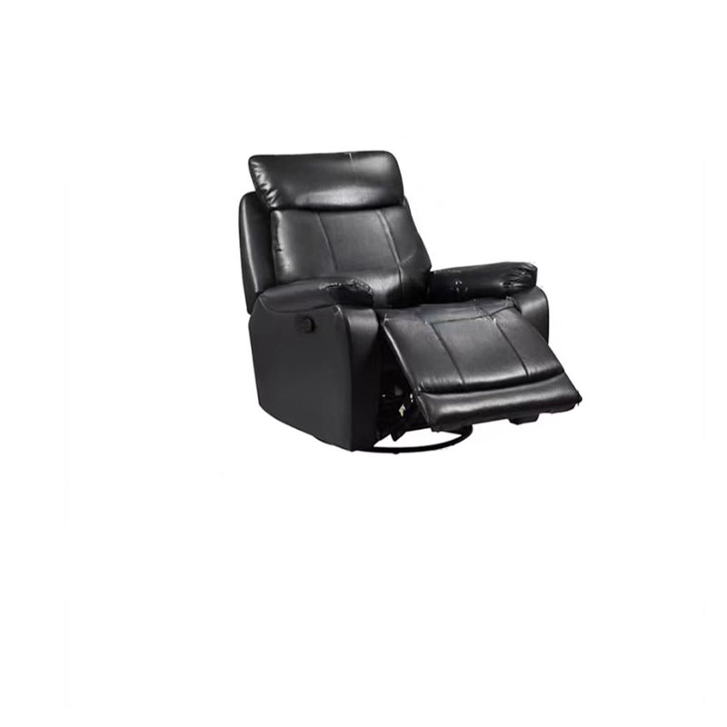 Fauteuil inclinable en similicuir Morehart, Similicuir noir