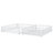 Metal Full XL Over Queen Bunk Bed, Floor Bunk Bed Frame With Ladder And Safety Guardrails, No Box Spring Needed-1486209879