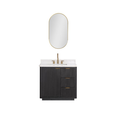 Ensemble de meuble-lavabo simple 36 "avec miroir Adela