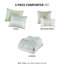 Ensemble de literie 5 pièces pour très grand lit / très grand lit - édredon Seersucker à imprimé floral / botanique chic 1 coussin décoratif et coussin décoratif de style botanique 2 coussins décoratifs-131248495-131248492