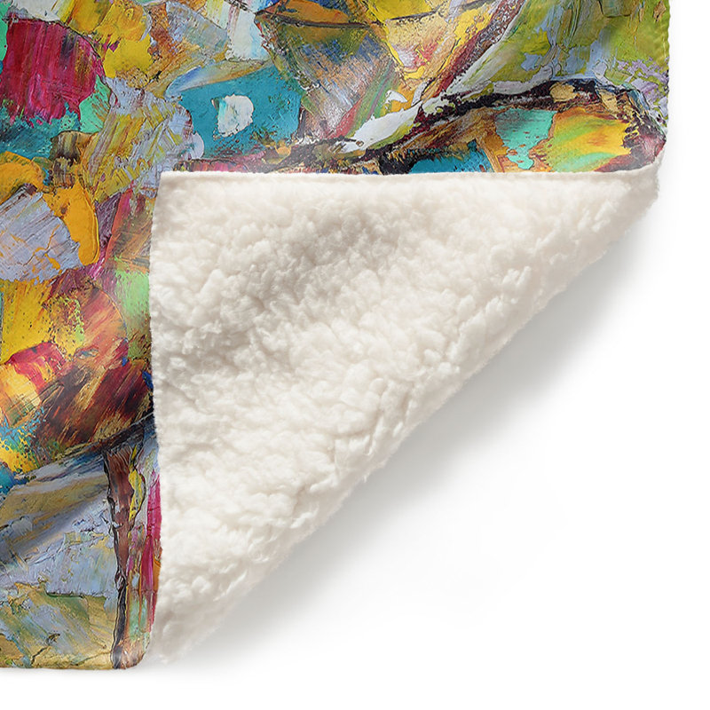Couverture sherpa doux cheval sauvage, l 68 po x L 80 po